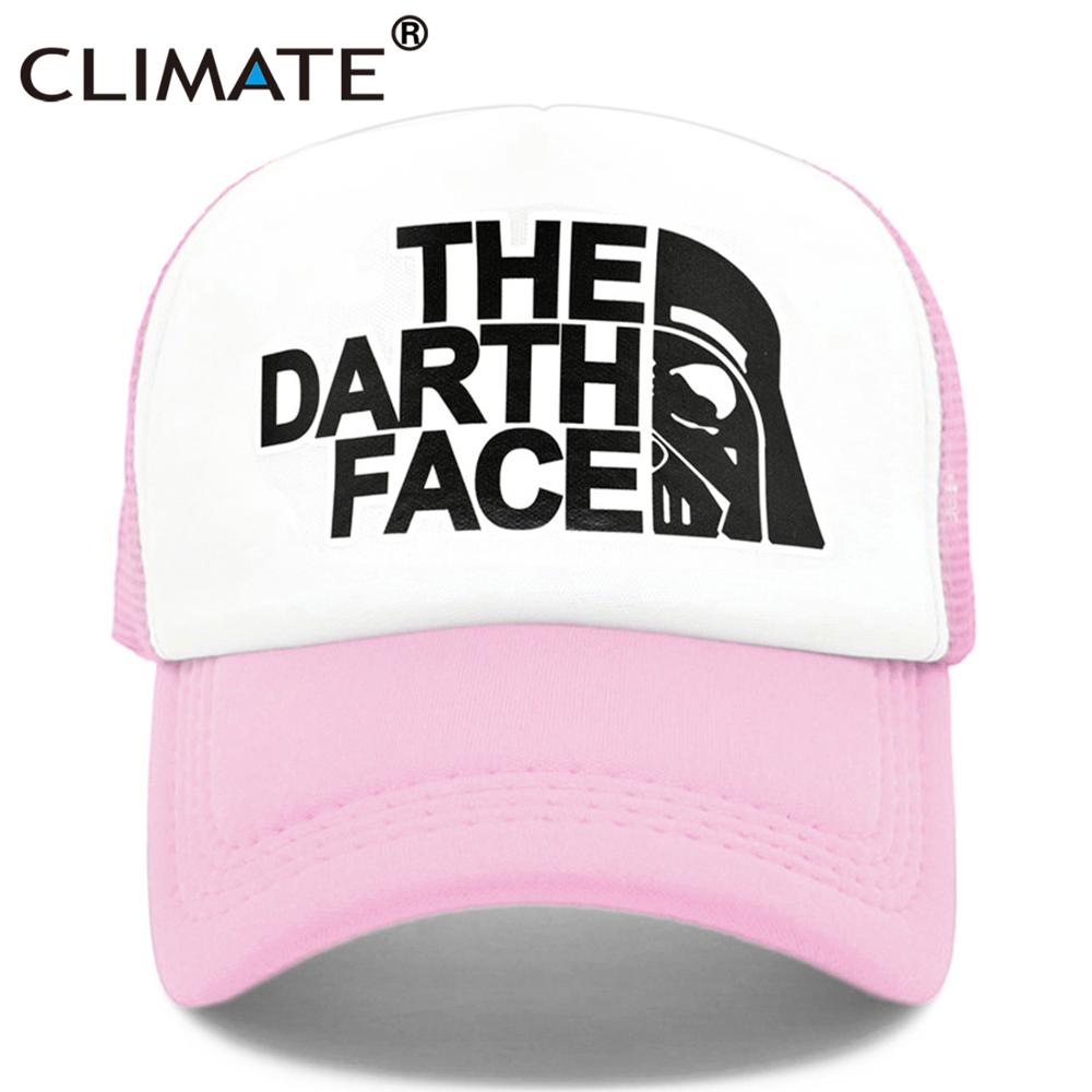 CLIMATE Darth Trucker Cap Star Cap Men Funny Face Hat Baseball Cap Cool Summer Mesh Net Cap Hat for Men