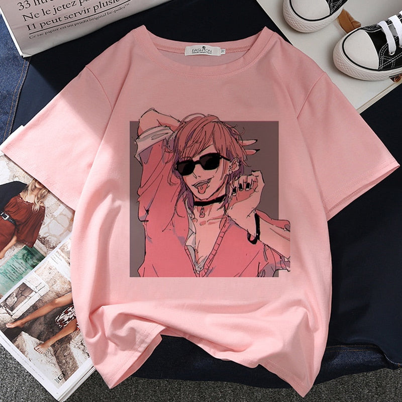 Yarichin Bitch Club Graphic Print T-shirt Women Harajuku Aesthetic Pink Tops Tshirt Japan Style Anime Y2k Casual Female T Shirt