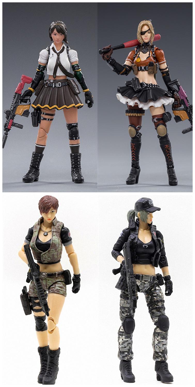 JOYTOY 1/18 CF action figure female soldier in-game Cross Fire(CF) model Toys 4pcs/set