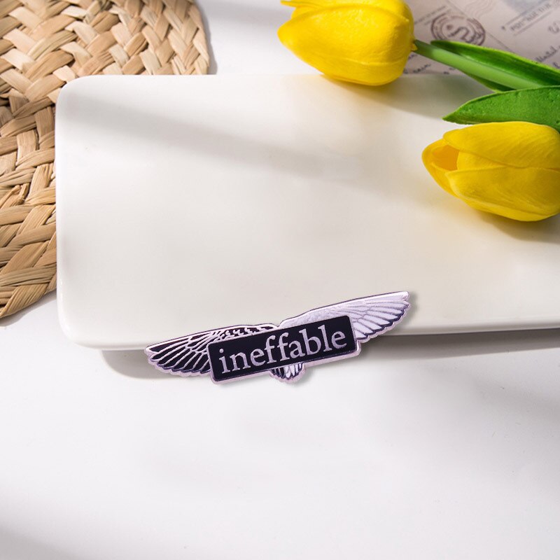 "Ineffable"-a good omen inspiration brooch from comedy movies