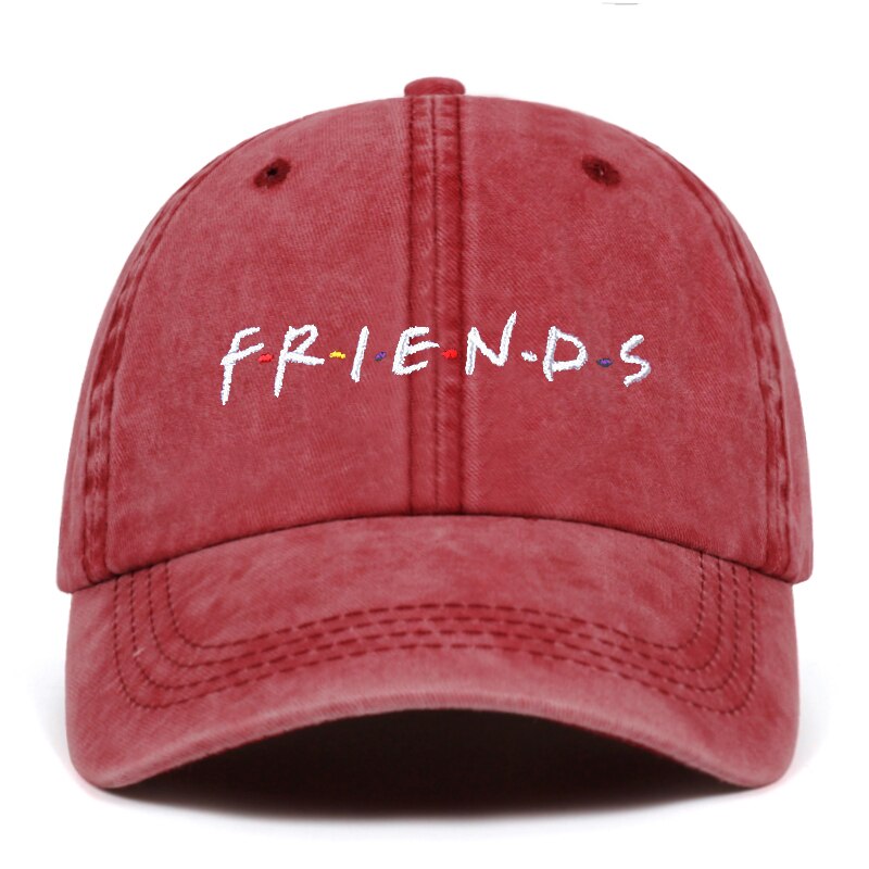 Fashion hip hop washed baseball cap FRIENDS embroidery wild hat adjustable men and women outdoor sun hats Trucker caps