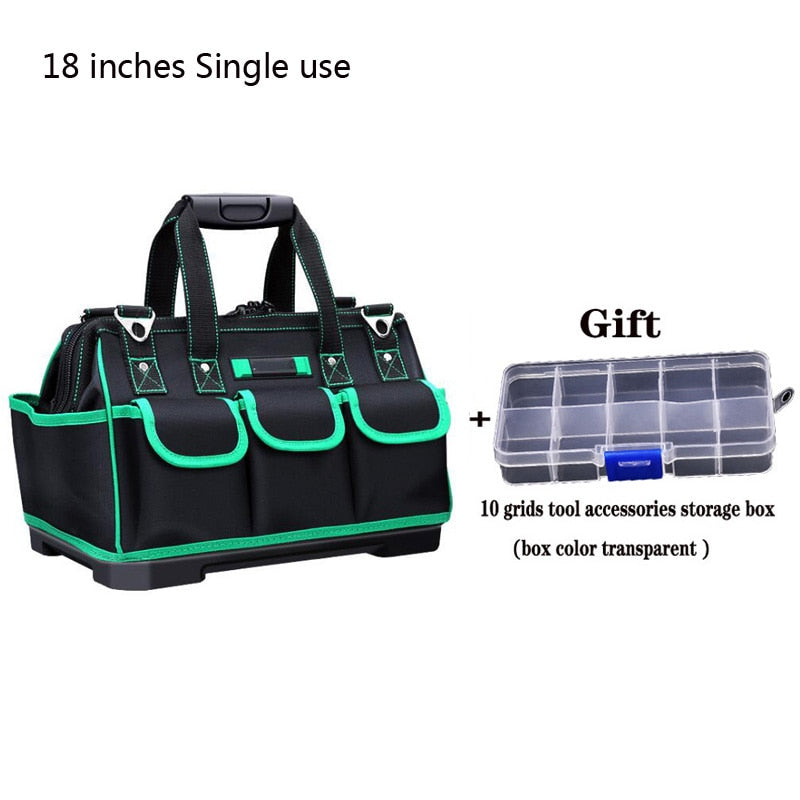 Multifunctional Tool Bag Size 16 18 20 23 Oxford Cloth Wide Mouth Electrician Special Tool Bag Waterproof Portable Tool Bag