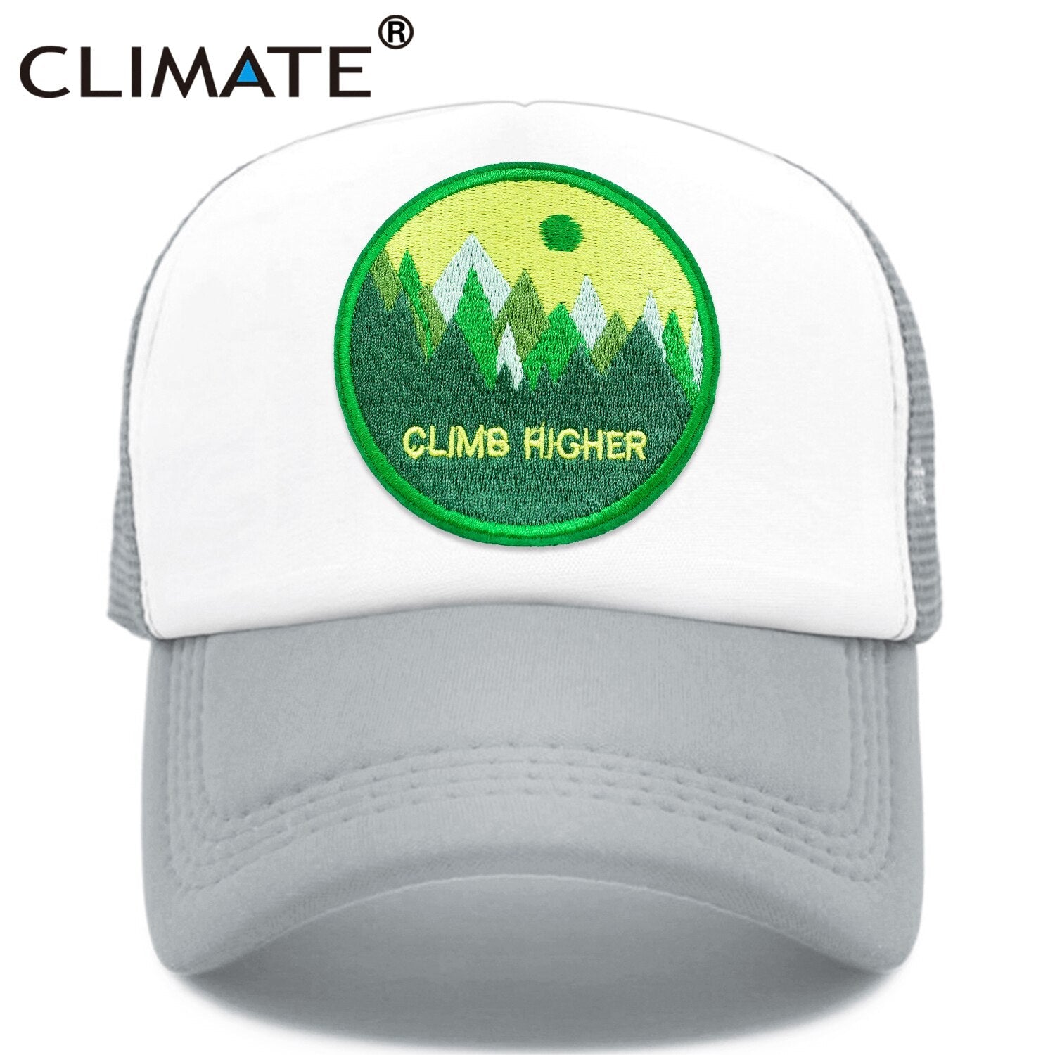 CLIMATE CLIMB HIGH Cap Climber Outdoor Sport Trucker Cap Green Outdoors Forest Hat Cap Cool Summer Mesh Cap for Men Women