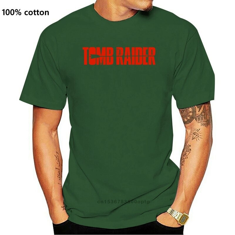 Tomb Raider Logo Black T Shirt New