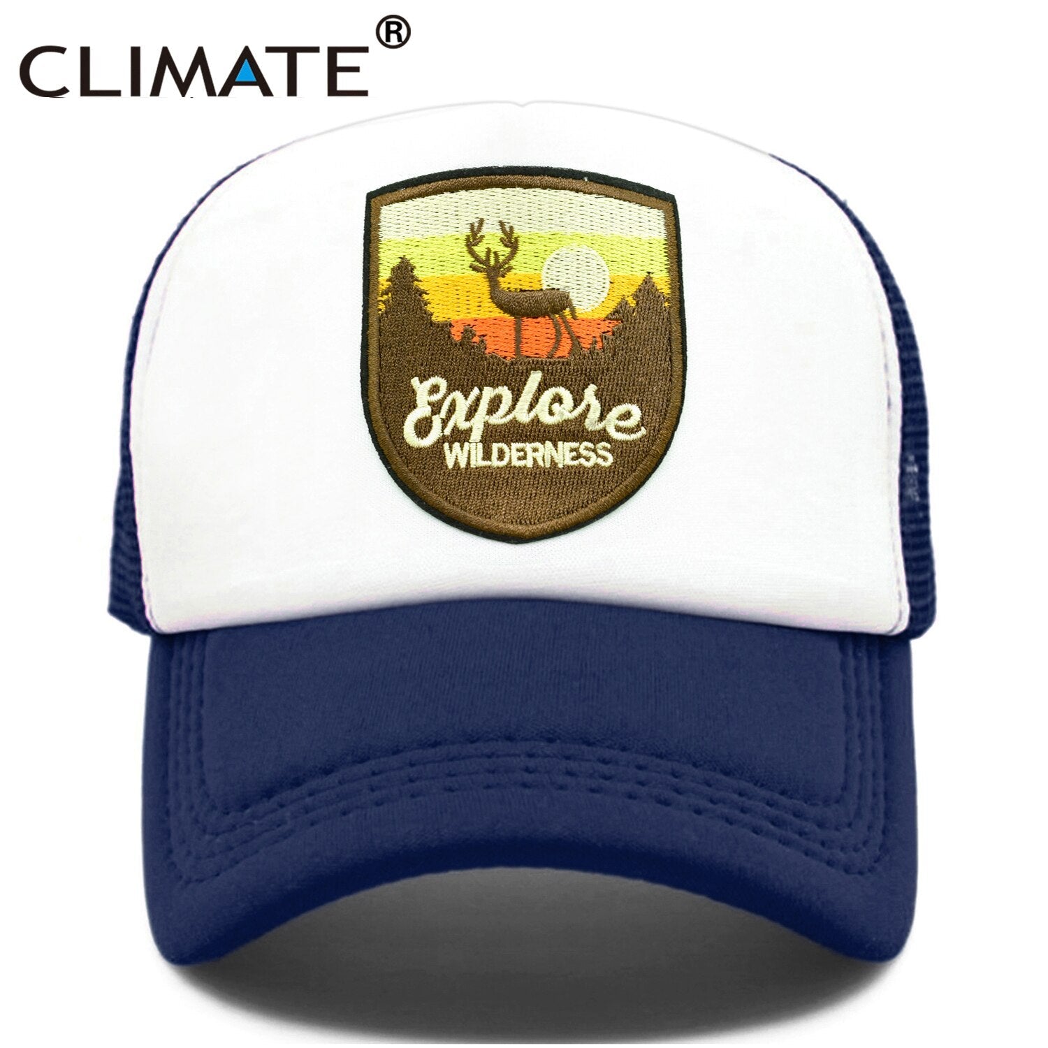 CLIMATE Explore Trucker Cap  Wilderness wildlife Camouflage Cap for Outdoor Exploration Baseball Cap Summer Cool Mesh Caps