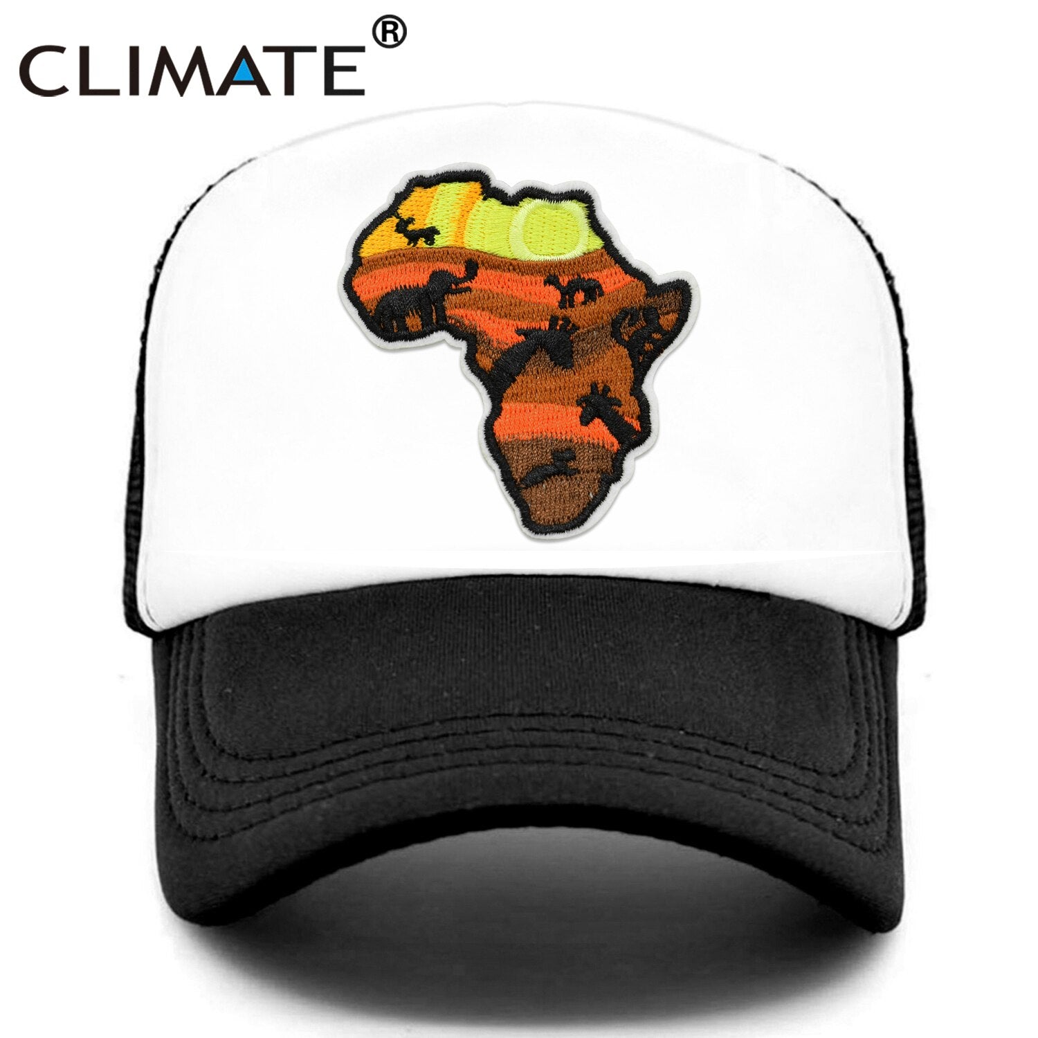 CLIMATE Africa African Trucker Cap Africatrek Africa Map Savanna Trip Tours Cap