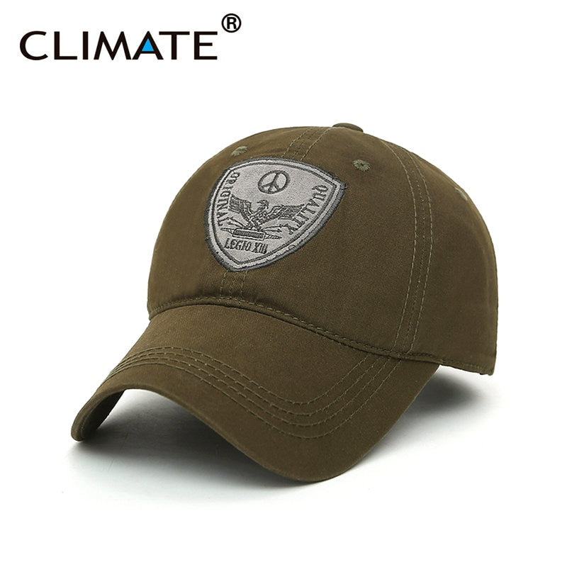 CLIMATE Men's Baseball Cap Hat Cool Men Cotton Cap Men Women Sport Stick Black Nice Brushed Caps Hat For Men