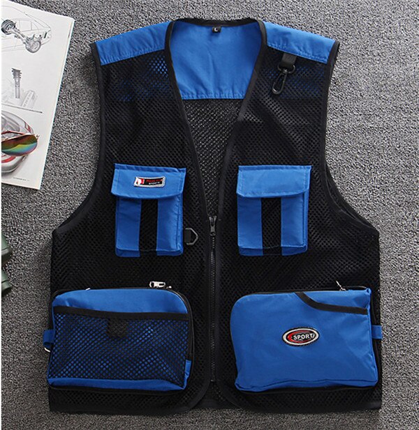 L-4XL Ultralight Casual Mesh Vest Multi Pockets Waistcoats for Men Women Outdoor Hiking Photography Jackets Sports Camping Vest