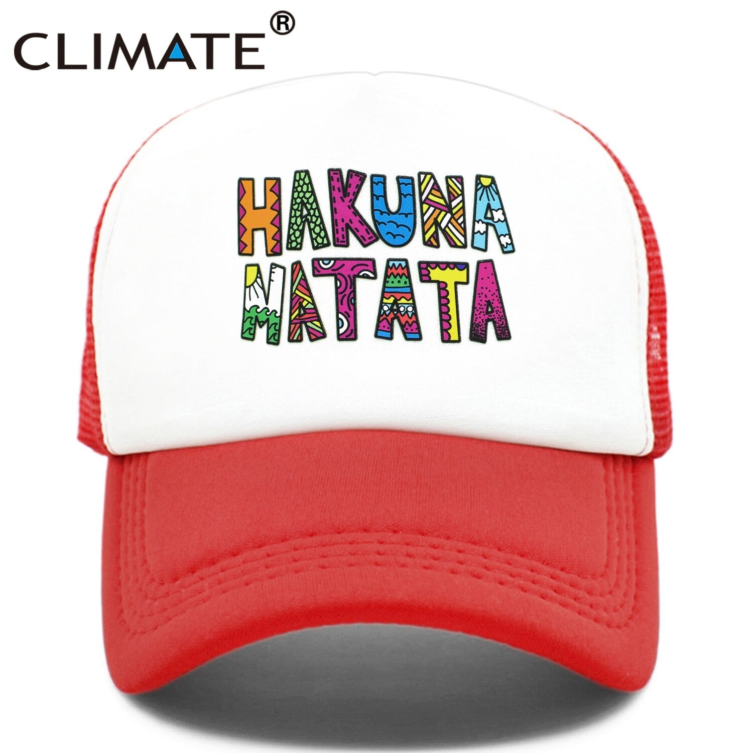 CLIMATE Hakuna Trucker Cap Funny Timon Pumba Hat Men Baseball Cap Cool Summer Mesh Trucker Cap Hat for Adult Kid