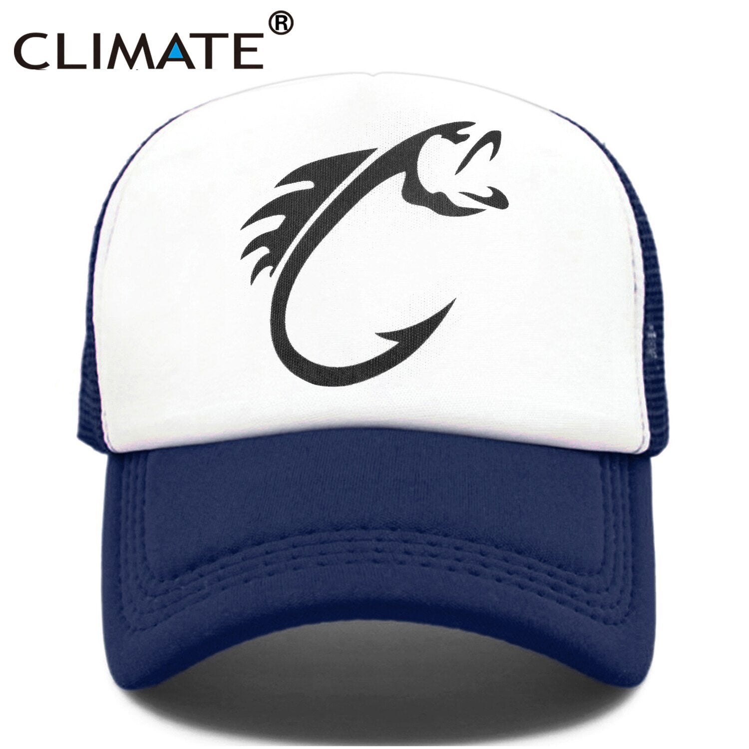 CLIMATE  Fish Fishing Trucker Cap Fish Hunt Cap for Fisher Hook Hat Baseball Cap Pike Fish Cool Summer Mesh Caps Men Fisher