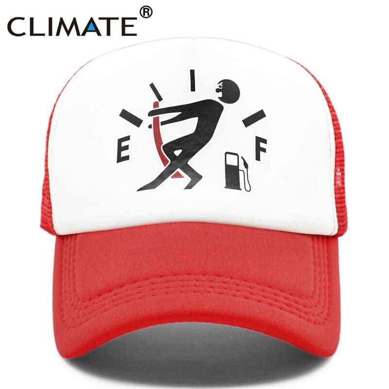 CLIMATE Car Racing Fan Trucker Cap Men Funny Car Caps Oiling Refuel Hip Hop Summer Mesh Hat Driver Car Racing Fans Caps for Men