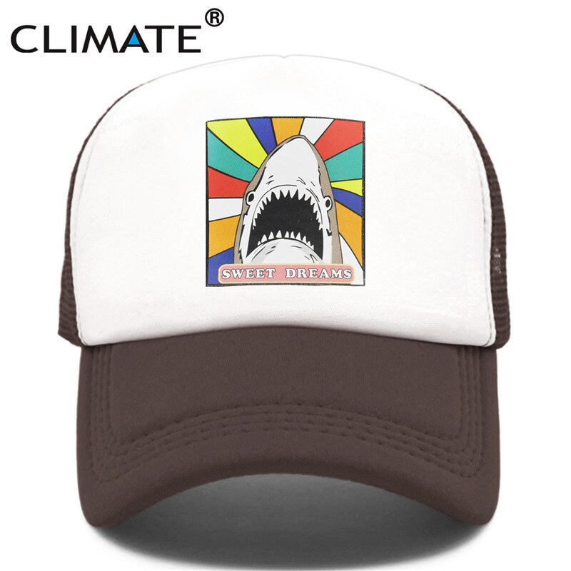 CLIMATE Shark Seaside Trucker Caps Hat Shark Hunt Surfing Men Caps Hip Hop Cool