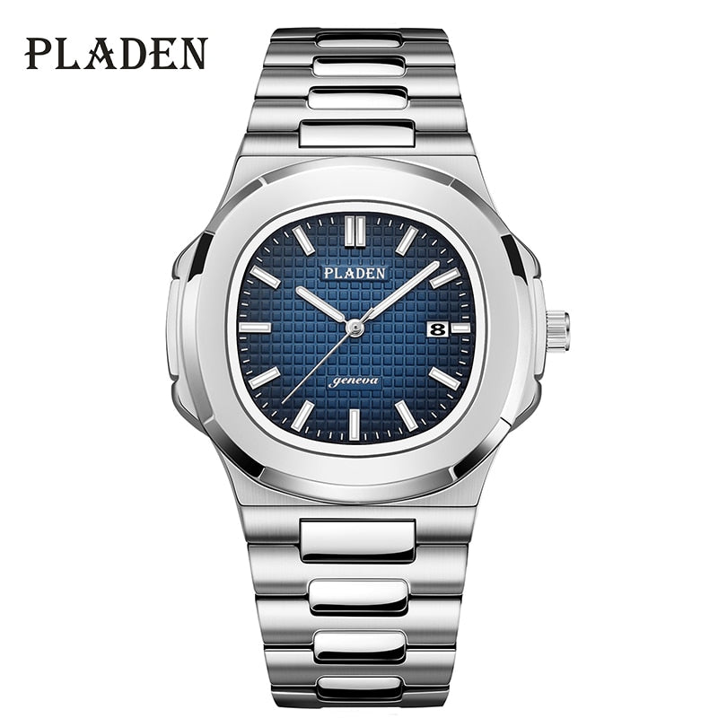 PLADEN Men's Watches Luxury Brand High Quality Steel Strap Clock For Male Fashion Waterproof Designer Diver Watch For Men 2022