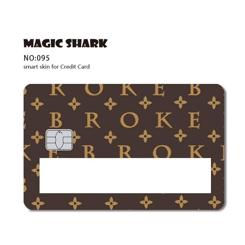 Magic Shark Poker Hunter Dog Out of Stock Car Snake Broke Black Card Window Sticker Film SKin Cover for Debit Credit Card