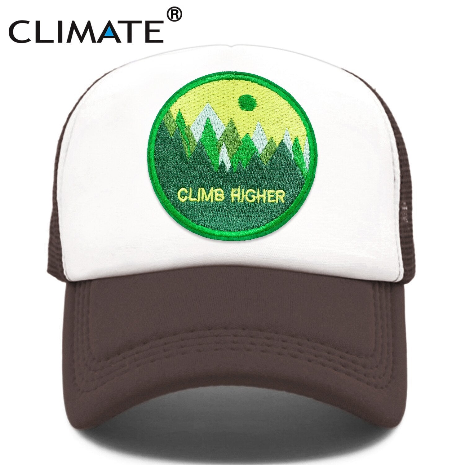 CLIMATE CLIMB HIGH Cap Climber Outdoor Sport Trucker Cap Green Outdoors Forest Hat Cap Cool Summer Mesh Cap for Men Women