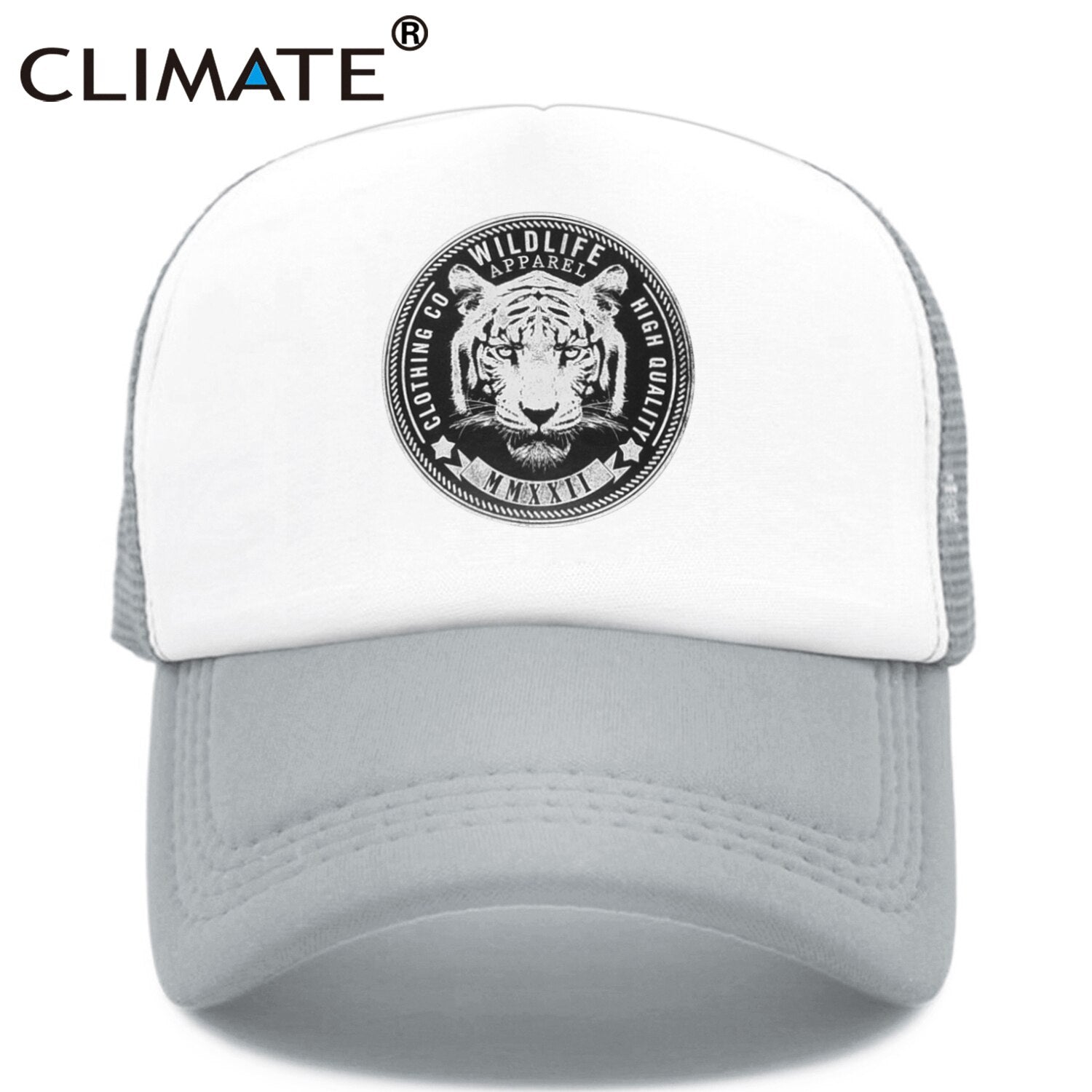 CLIMATE Tiger Cap Cool Wild Life Tiger Trucker Cap Cool Black Cool Men Hip Hop Hat Baseball Cap Cool Summer Mesh Cap for Men