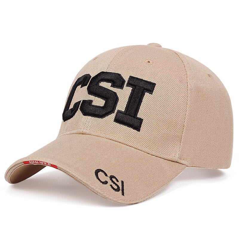 Fashion wild cotton baseball cap Army Tactical Men Caps CSI Embroidered Letters