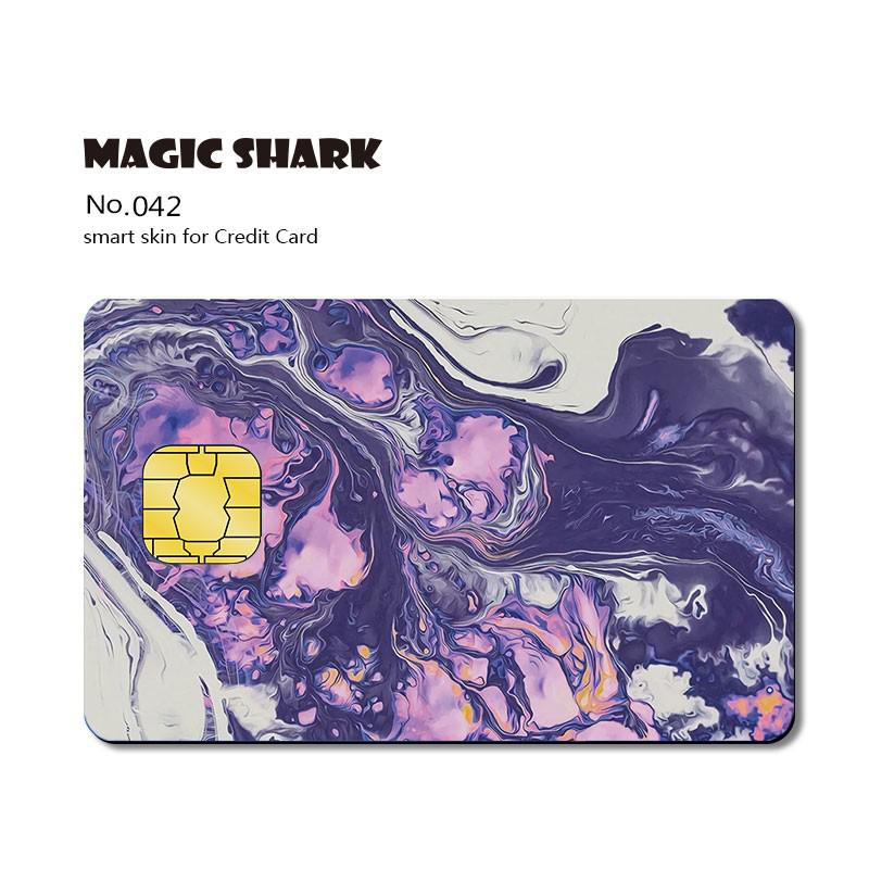 Magic Shark Matte 3M PVC Animie Skull Sticker Case Cover Skin Film for Credit Card Debt Card Small Big Chip