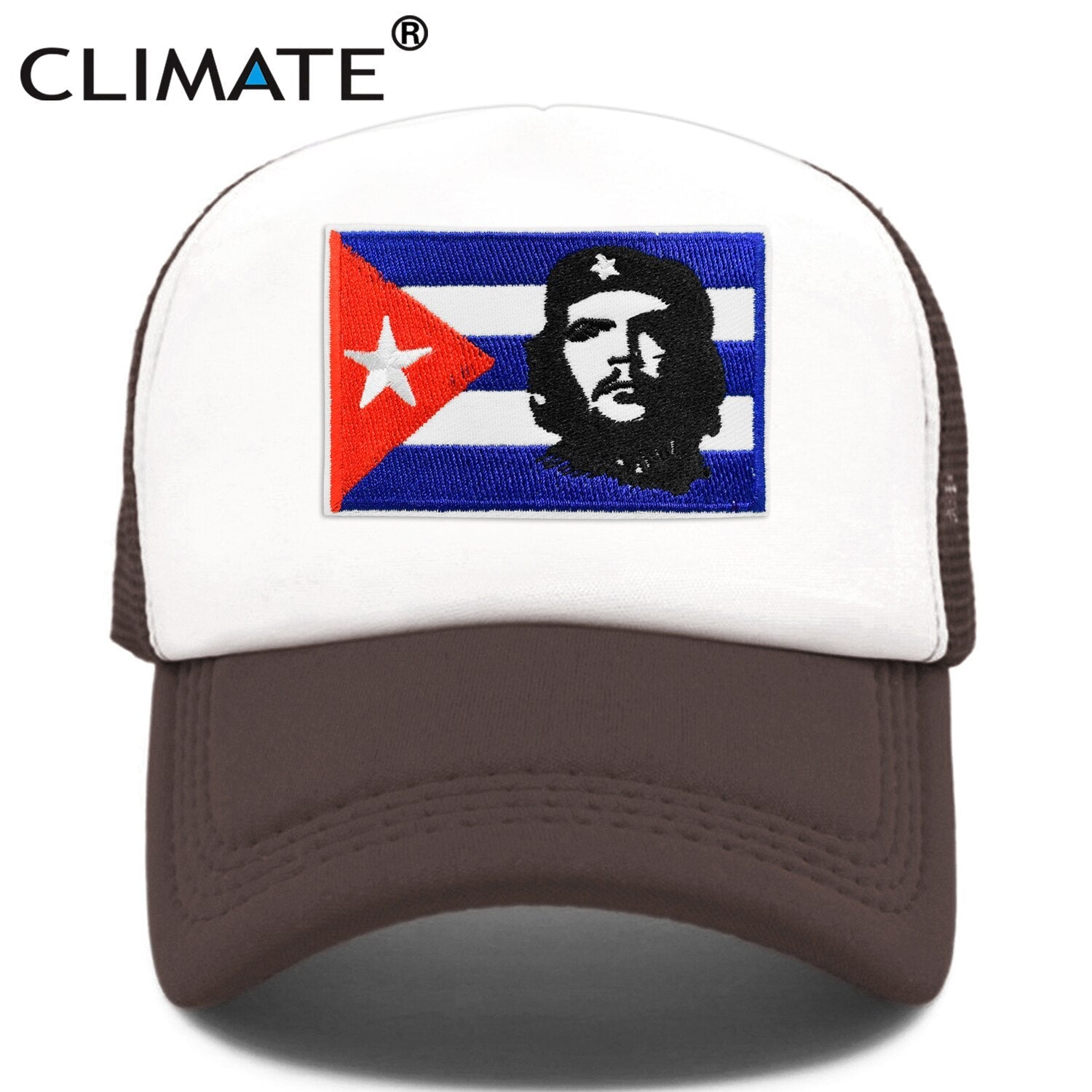 CLIMATE Che Guevara Trucker Cap Cuba Hero Cuba Flag Cap Che Ernesto Guevara Trucker Cap Hat Cap Cool Summer Mesh Trucker Cap