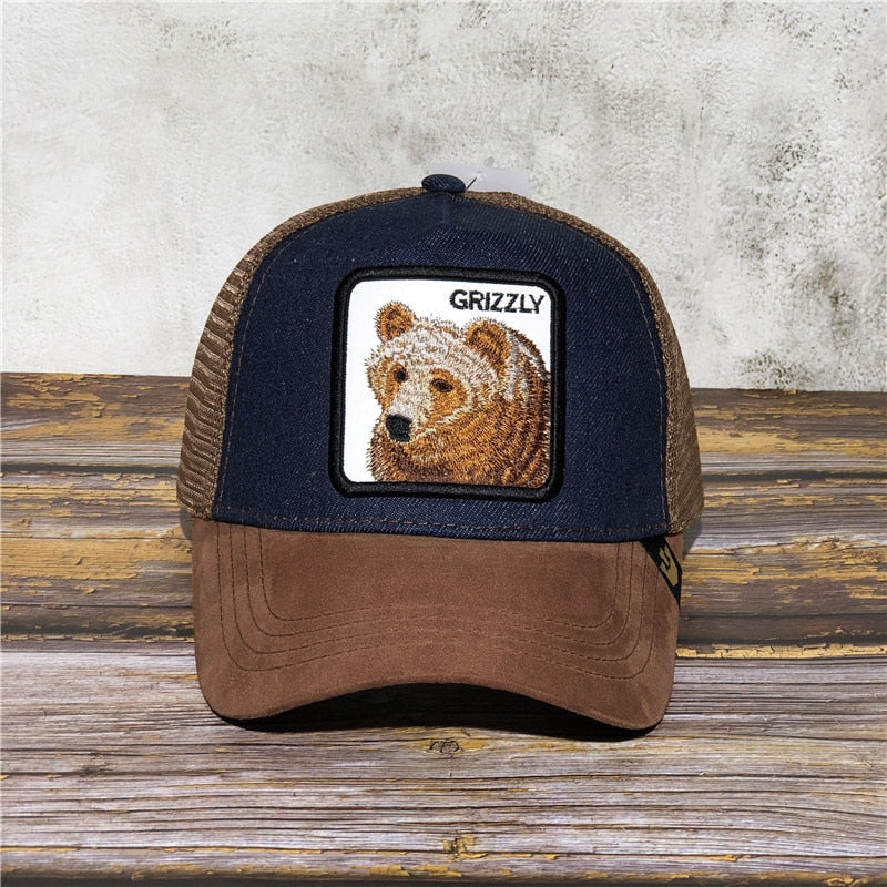 Exquisite Shar Pei Animal BOXER Embroidery Anime Cute Embroidery Baseball Cap Summer Mesh Men's Ms. Outdoor Sunshade hats