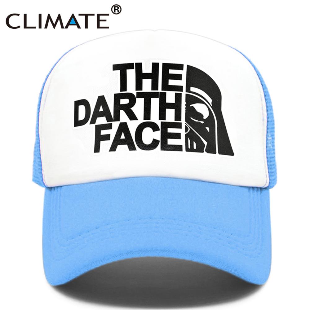 CLIMATE Darth Trucker Cap Star Cap Men Funny Face Hat Baseball Cap Cool Summer Mesh Net Cap Hat for Men