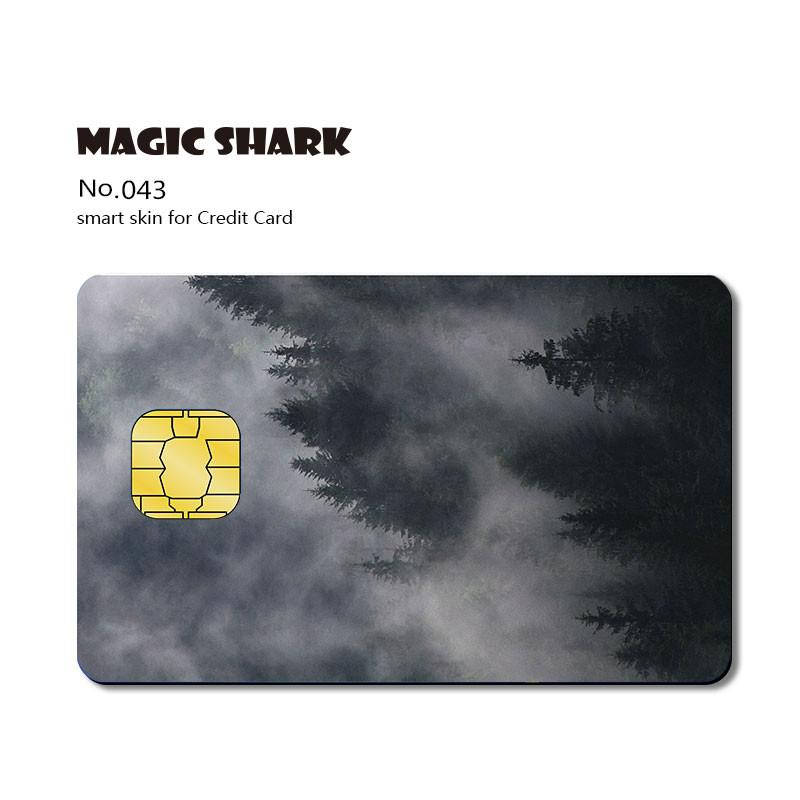 Magic Shark Matte 3M PVC Animie Skull Sticker Case Cover Skin Film for Credit Card Debt Card Small Big Chip