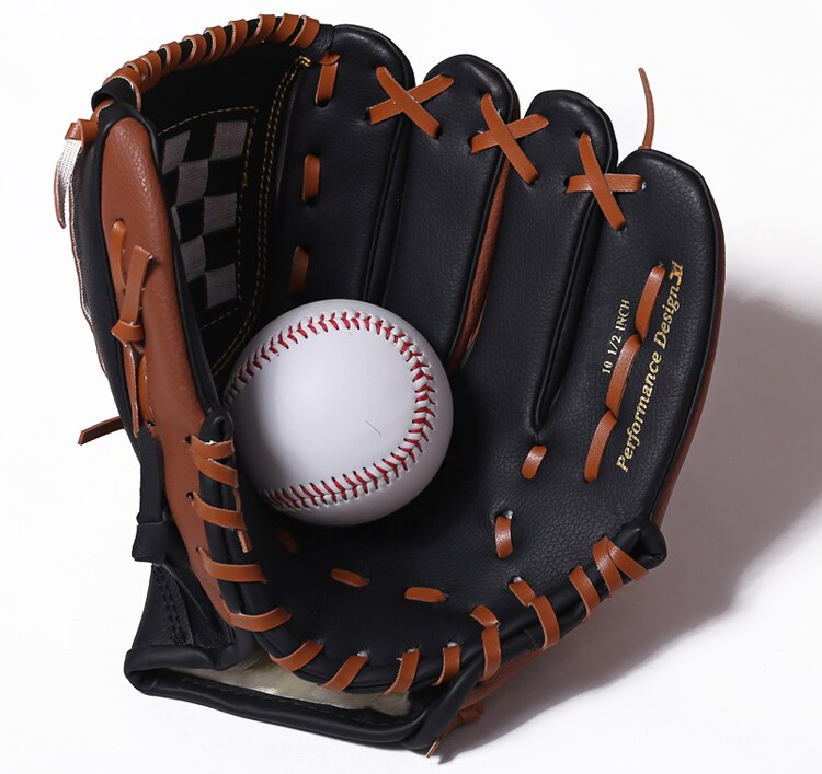 Youth Left Hand Baseball Glove Breathable Softball Baseball Gloves Black Pitcher Guante De Beisbol Sports Entertainment EI50BG