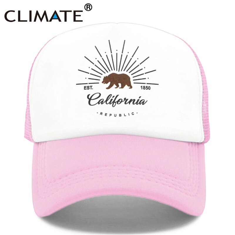 CLIMATE California Trucker Cap Bear California Republic Flag Caps Men Women Hip