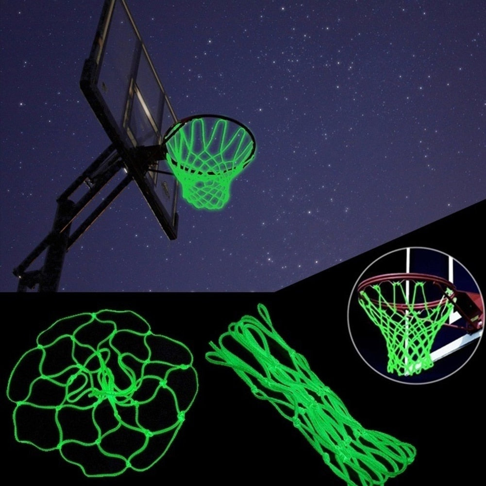 Glow in The Dark Basketball Hoop Net Luminous Basketball Net Outdoor Sports Accessories Sporting Goods