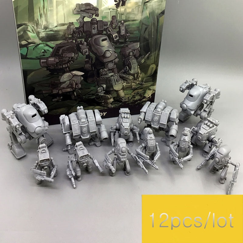 JOYTOY 1/35 Model Kit Robot Figures Mini Machine (12/pcs) Model Toys Nude Color