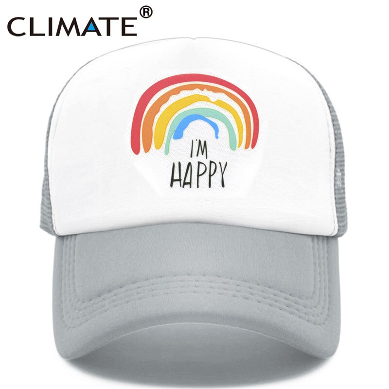 CLIMATE Family Matching Trucker Caps Dad Mom Caps Cool Happy Hat Cap Summer Colorful Mesh Baseball Caps Hat for Men Women Kid