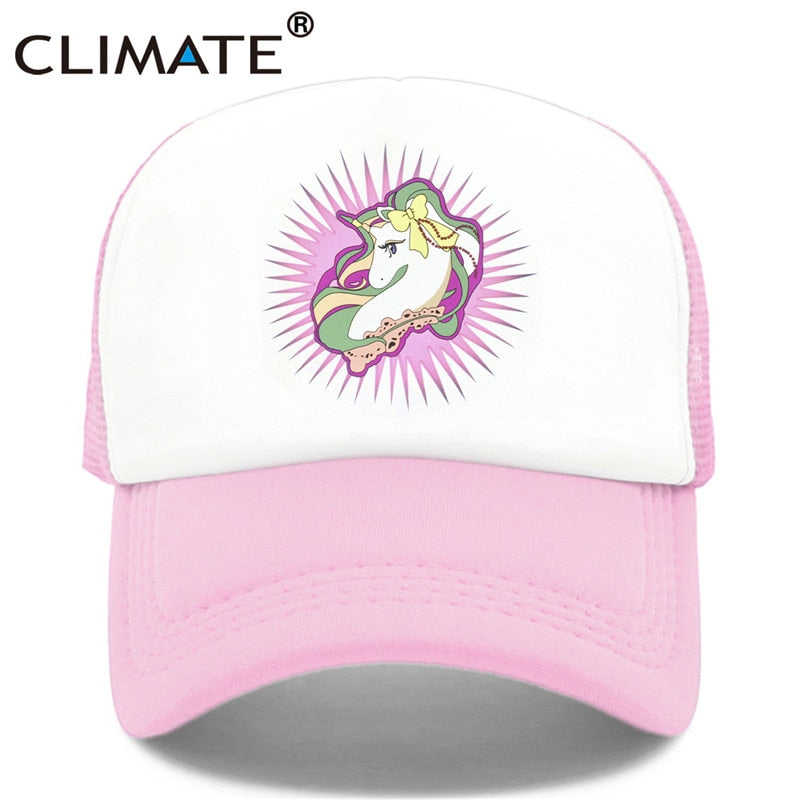 CLIMATE Unicorn Cap for Girls Hat Unicorn Pink Rose Cute Cap Lovely Summer Caps