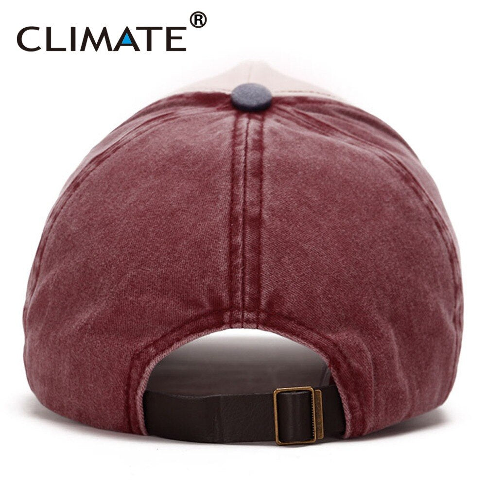 CLIMATE Men Ship Hook Baseball Cap Caps Cool Contrast Color  Maritime Hook Anchor Cotton Jeans Hat Caps For Adult Men Women