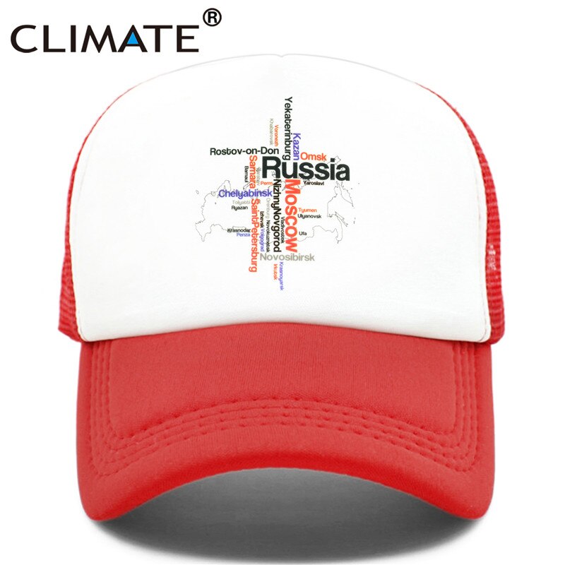 CLIMATE Russia Russian Cap Moscow Trucker Cap Hat Russian Hip Hop Cool Caps Mesh Baseball Cap Hat for Women Girl Youth Men