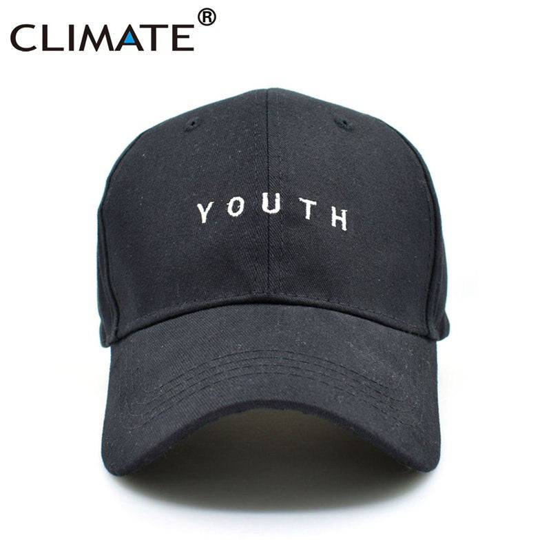 CLIMATE New Youth Letter Baseball Caps Youth Logo Boys Girls Black Cap Hot Cap Men Dad Hat Woman Snapback HipHop Youth Hat Caps