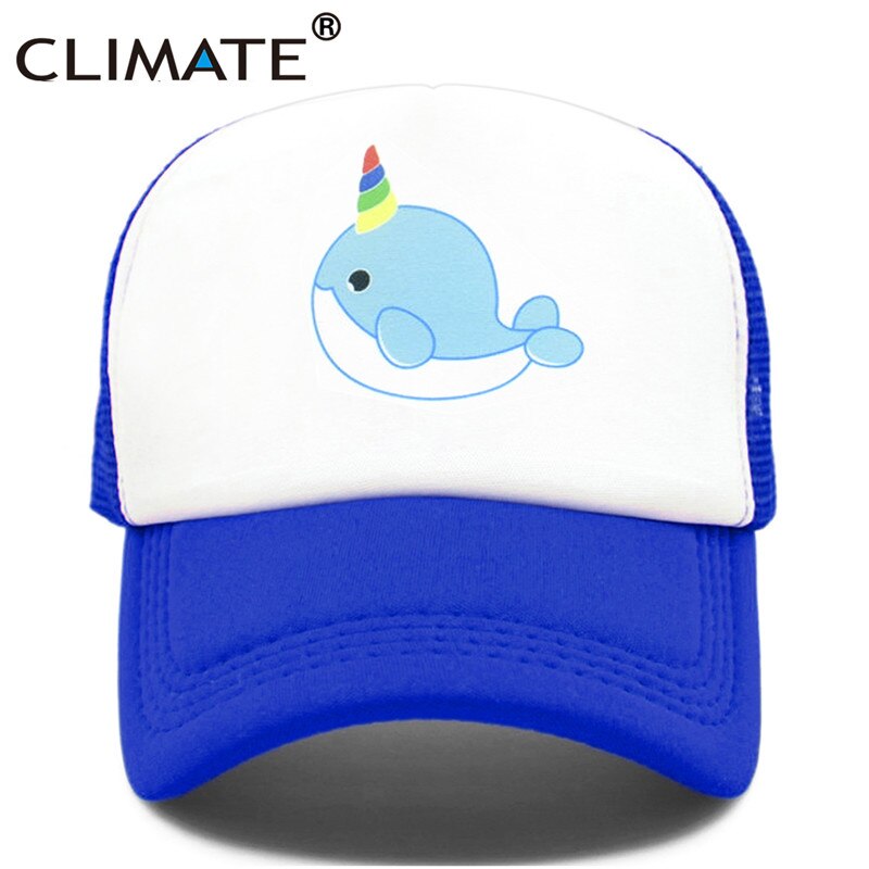 CLIMATE Unicorn Narwhal Trucker Cap Hat Narwhal Funny Cute Whale Caps Summer Cool Hip Hop Mesh Caps Hat for Men Women Youth Girl