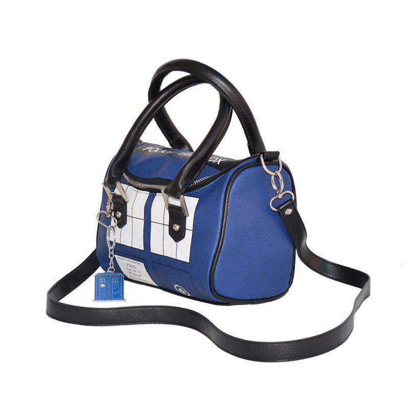 Mysterious Dr. handbag Doctor Who Bag TARDIS Mini Satchel and Metal Charm Keychain Shoulder bag Lady Messenger bag