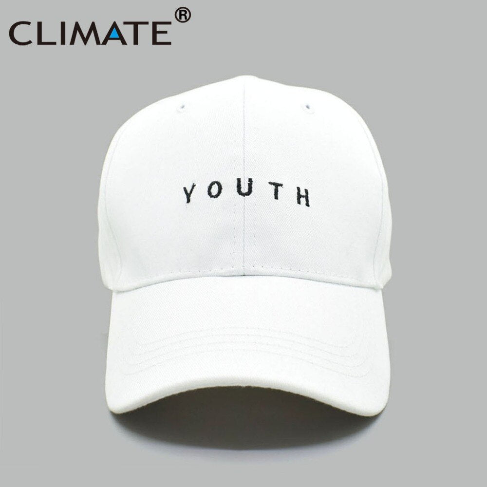 CLIMATE New Youth Letter Baseball Caps Youth Logo Boys Girls Black Cap Hot Cap Men Dad Hat Woman Snapback HipHop Youth Hat Caps