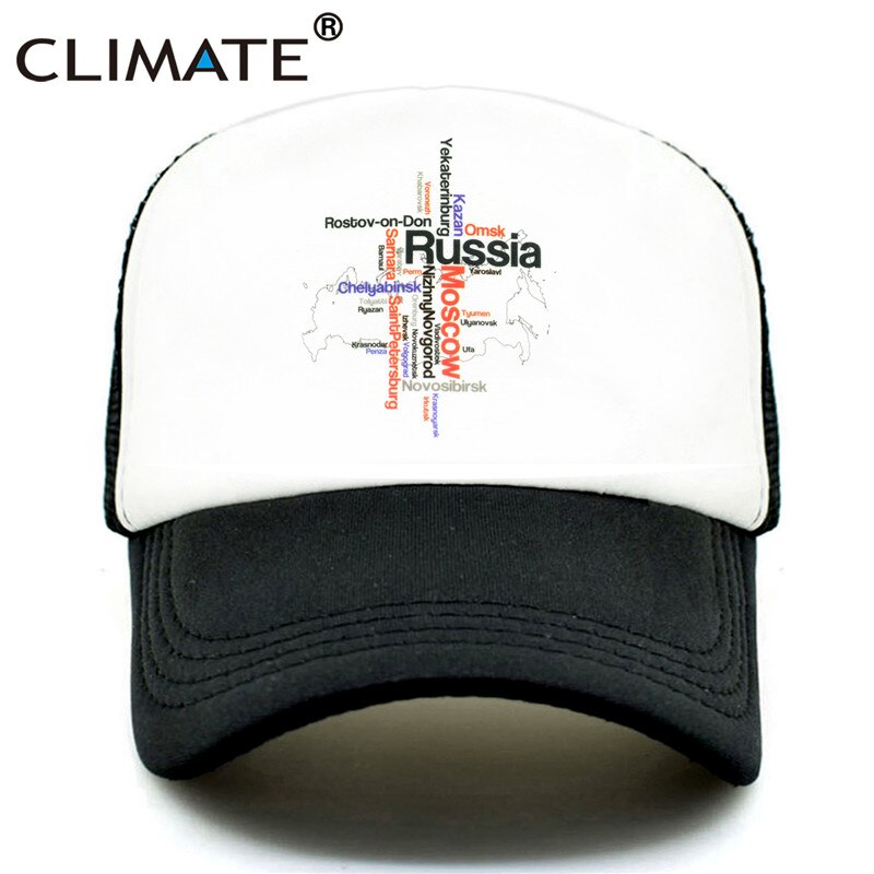 CLIMATE Russia Russian Cap Moscow Trucker Cap Hat Russian Hip Hop Cool Caps Mesh Baseball Cap Hat for Women Girl Youth Men