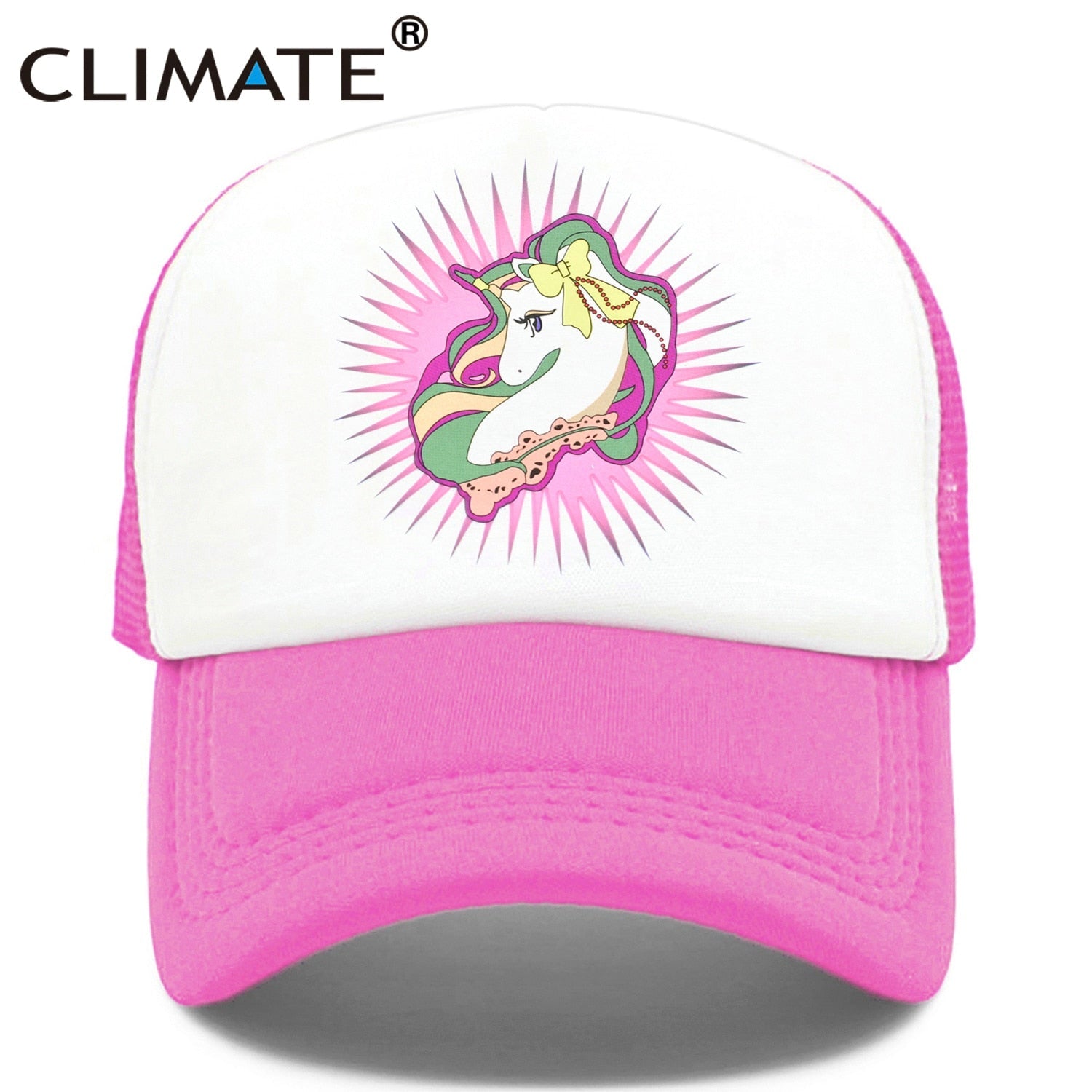 CLIMATE Unicorn Cap for Girls Hat Unicorn Pink Rose Cute Cap Lovely Summer Caps