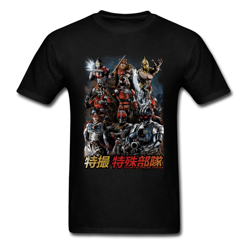 Tokusatsu Special Forces T-shirt Cool Men Clothing Summer T Shirt Japan Style Tshirt Anime Printed Tops Vintage Tees