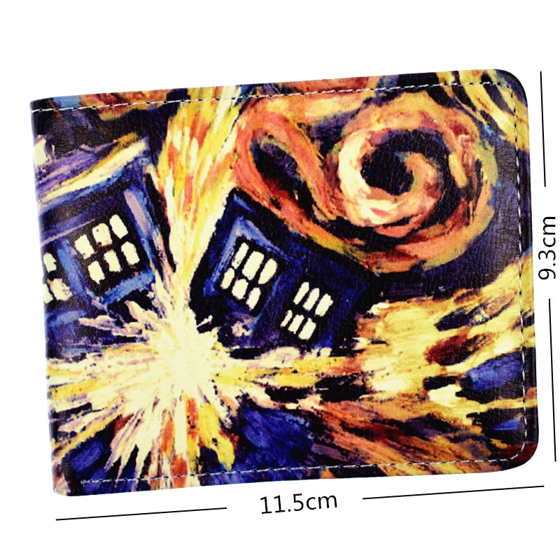 New Arrival Doctor Who Wallet  Blue Police Box PU Leather Bi-Fold Wallet With Coin Pocket