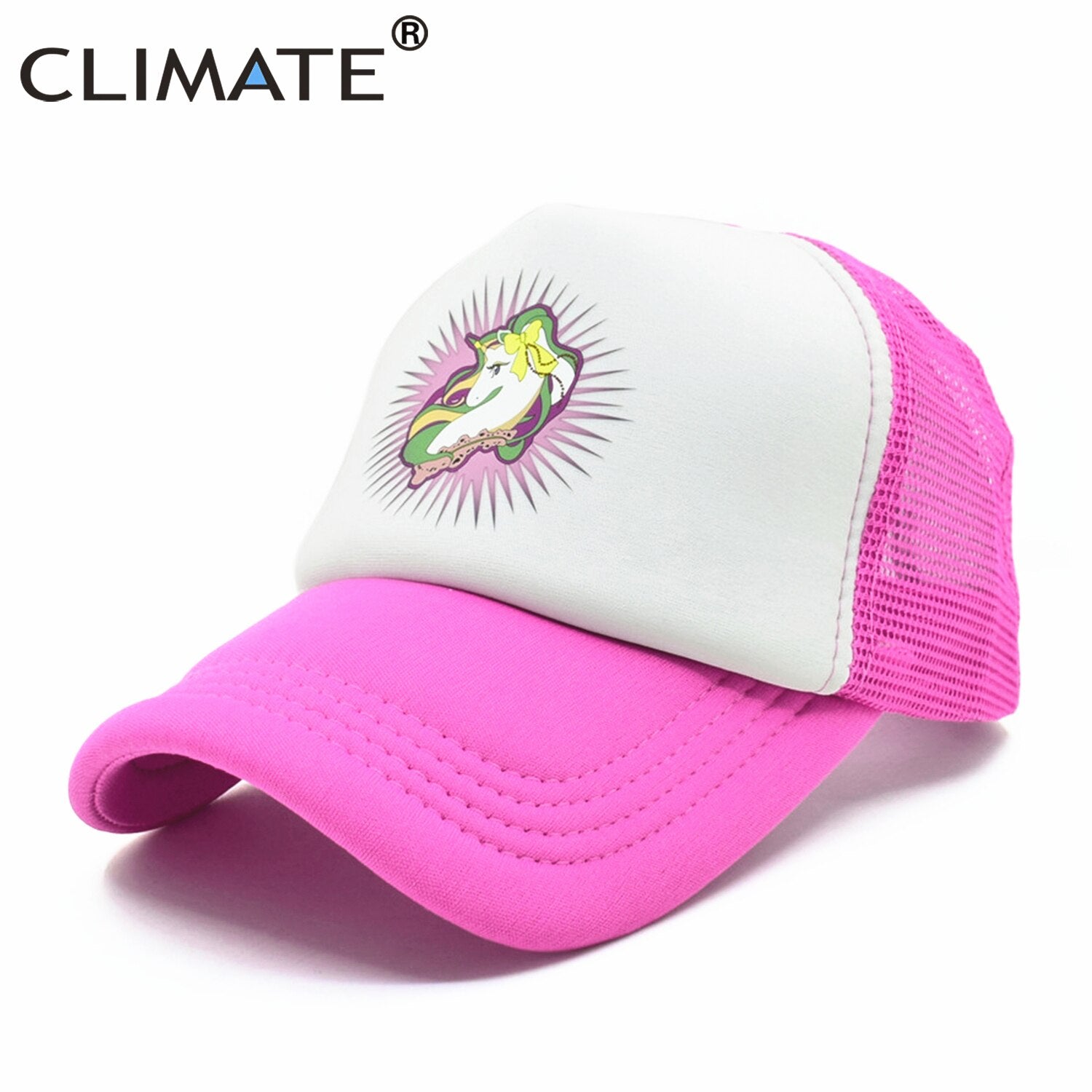 CLIMATE Unicorn Cap for Girls Hat Unicorn Pink Rose Cute Cap Lovely Summer Caps