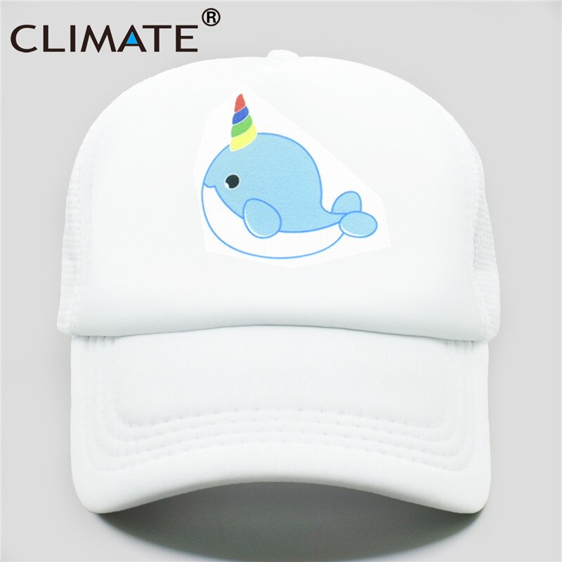 CLIMATE Unicorn Narwhal Trucker Cap Hat Narwhal Funny Cute Whale Caps Summer Cool Hip Hop Mesh Caps Hat for Men Women Youth Girl