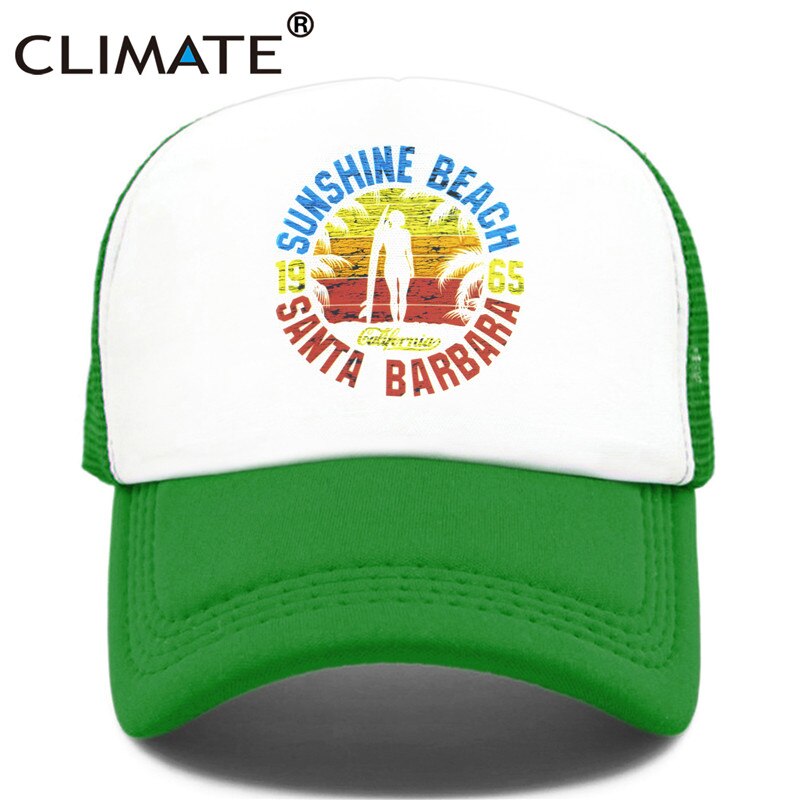 CLIMATE Seaside Sandbeach Trucker Caps Hat Surfing Hip Hop Caps Vacation Surfboard Mesh Baseball Cap Hat for Men Women Youth