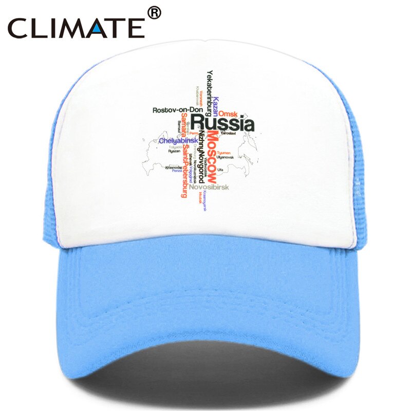 CLIMATE Russia Russian Cap Moscow Trucker Cap Hat Russian Hip Hop Cool Caps Mesh Baseball Cap Hat for Women Girl Youth Men