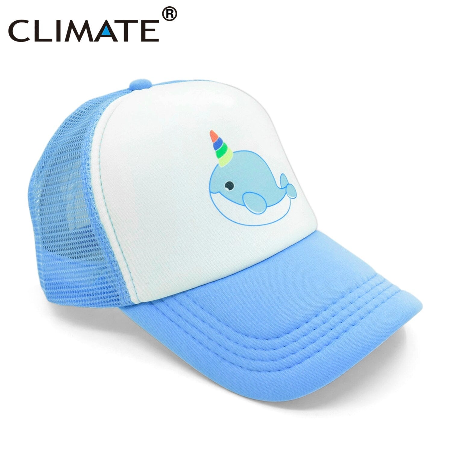 CLIMATE Unicorn Narwhal Trucker Cap Hat Narwhal Funny Cute Whale Caps Summer Cool Hip Hop Mesh Caps Hat for Men Women Youth Girl