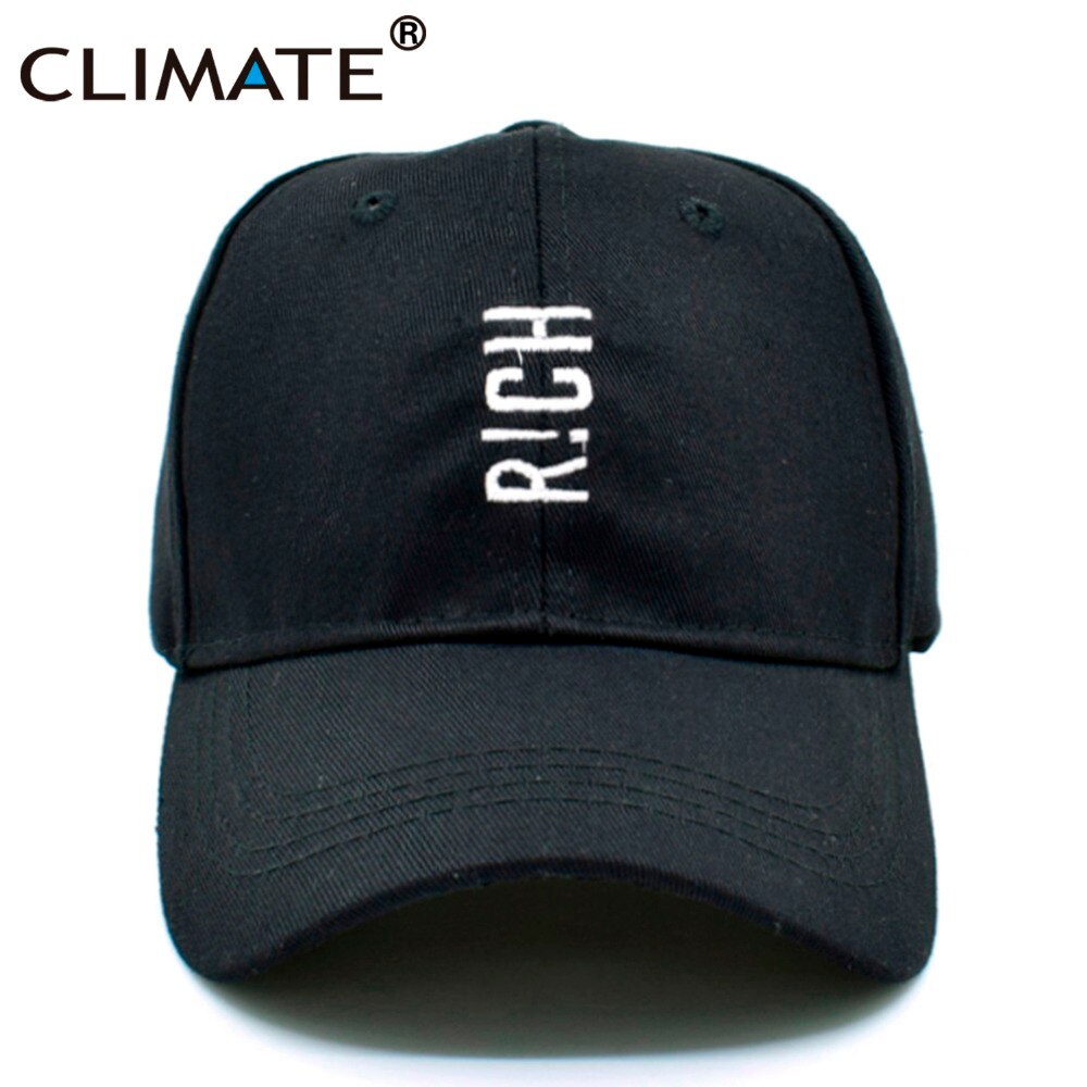 CLIMATE New Women Men RICH LifeBaseball Caps Cool Black Dad Caps Youth Funny Cotton Baseball Hip Hop Snapback Hat Cap Men Women