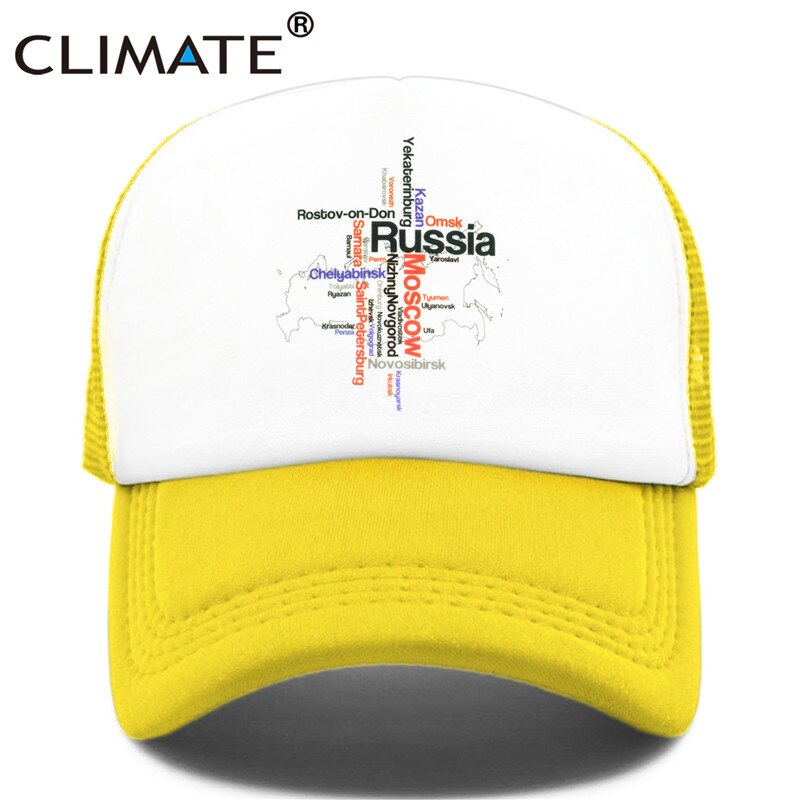 CLIMATE Russia Russian Cap Moscow Trucker Cap Hat Russian Hip Hop Cool Caps Mesh Baseball Cap Hat for Women Girl Youth Men