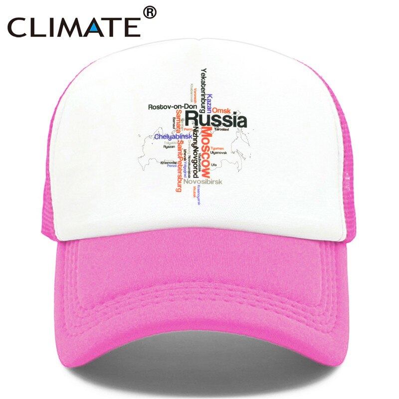 CLIMATE Russia Russian Cap Moscow Trucker Cap Hat Russian Hip Hop Cool Caps Mesh Baseball Cap Hat for Women Girl Youth Men